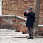 VENEZIA 08/01/19 – Il regista Paolo Sorrentino in campo dei Gesuiti.